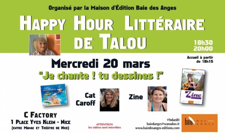 Happy Hour Littéraire de Talou : Je chante ! Tu dessines ! Avec Zine et Cat Caroff