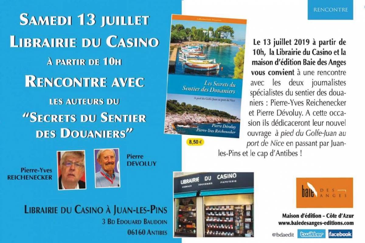 Juan les Pins : Rencontre avec les auteurs du “Secrets du Sentier des Douaniers”