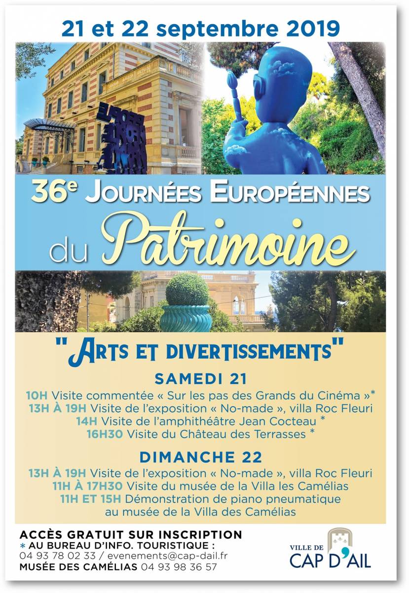 Cap d'Ail, Journées du patrimoine «Arts et divertissements»