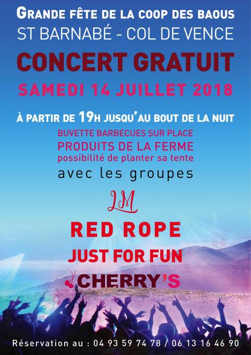 Festival de la Coop des Baous au Col de Vence / St Barnabé