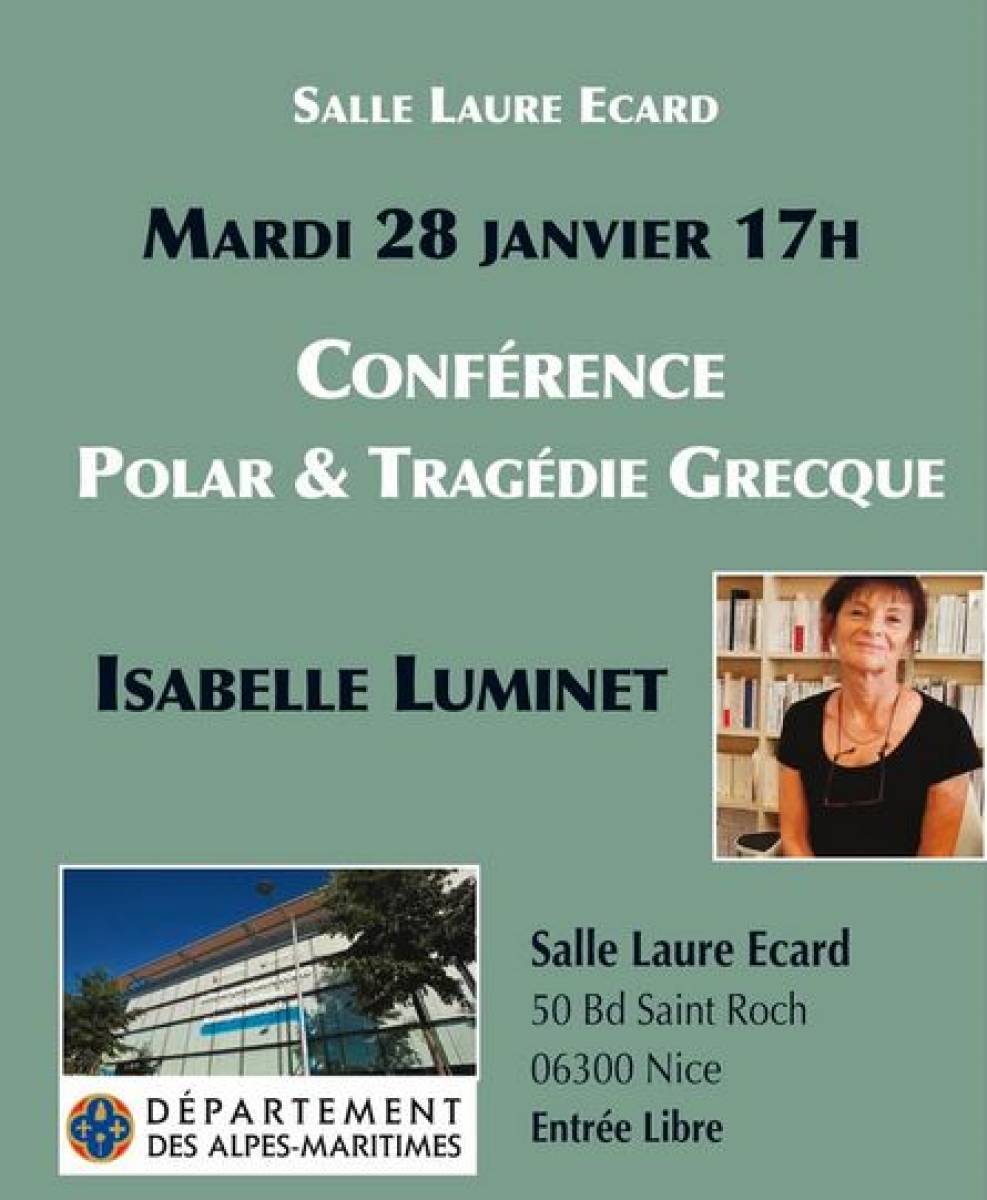Conférence Polar & Tragédie Grecque par Isabelle Luminet
