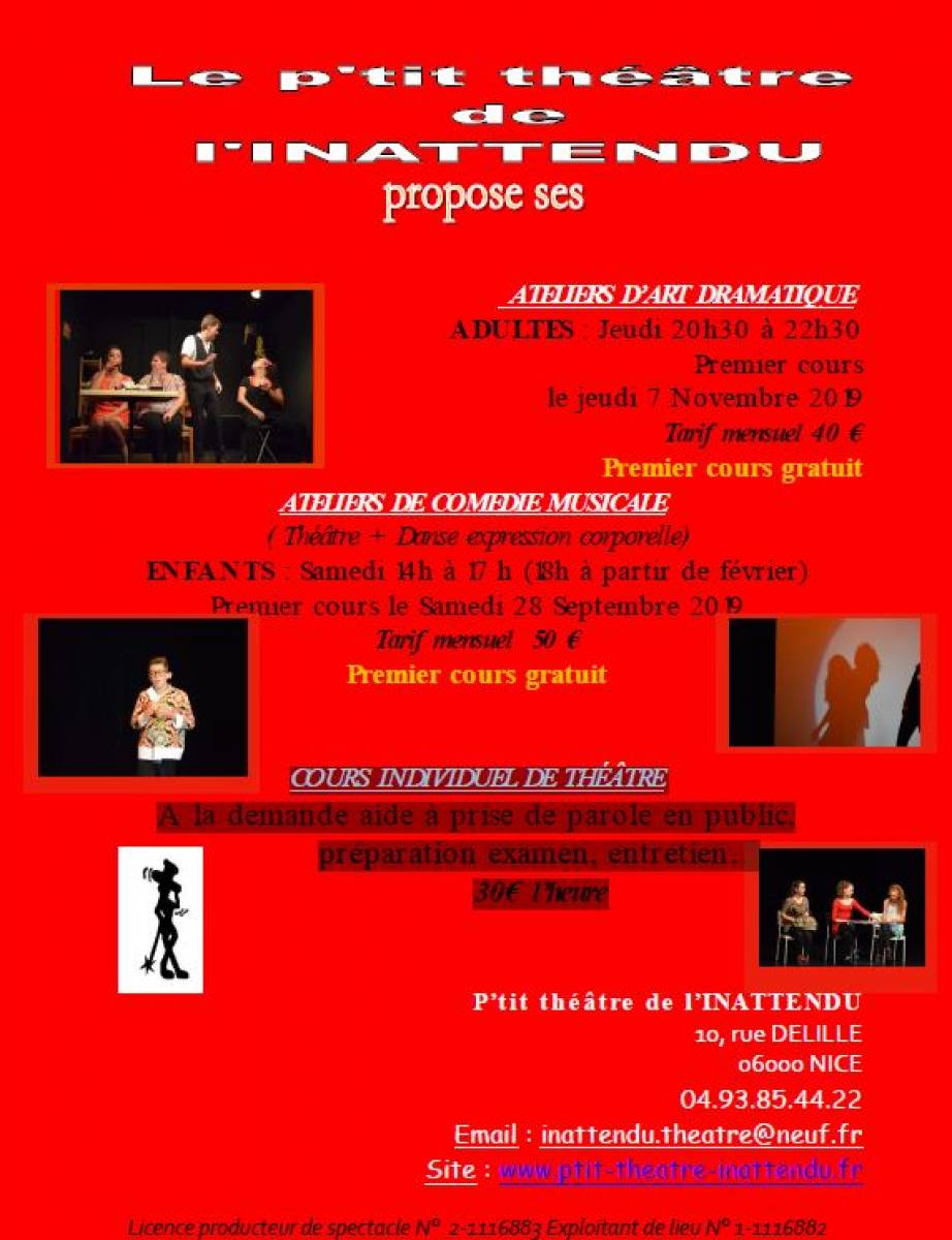 Atelier théâtre : 29ème saison du P'tit Théâtre de l'Inattendu !