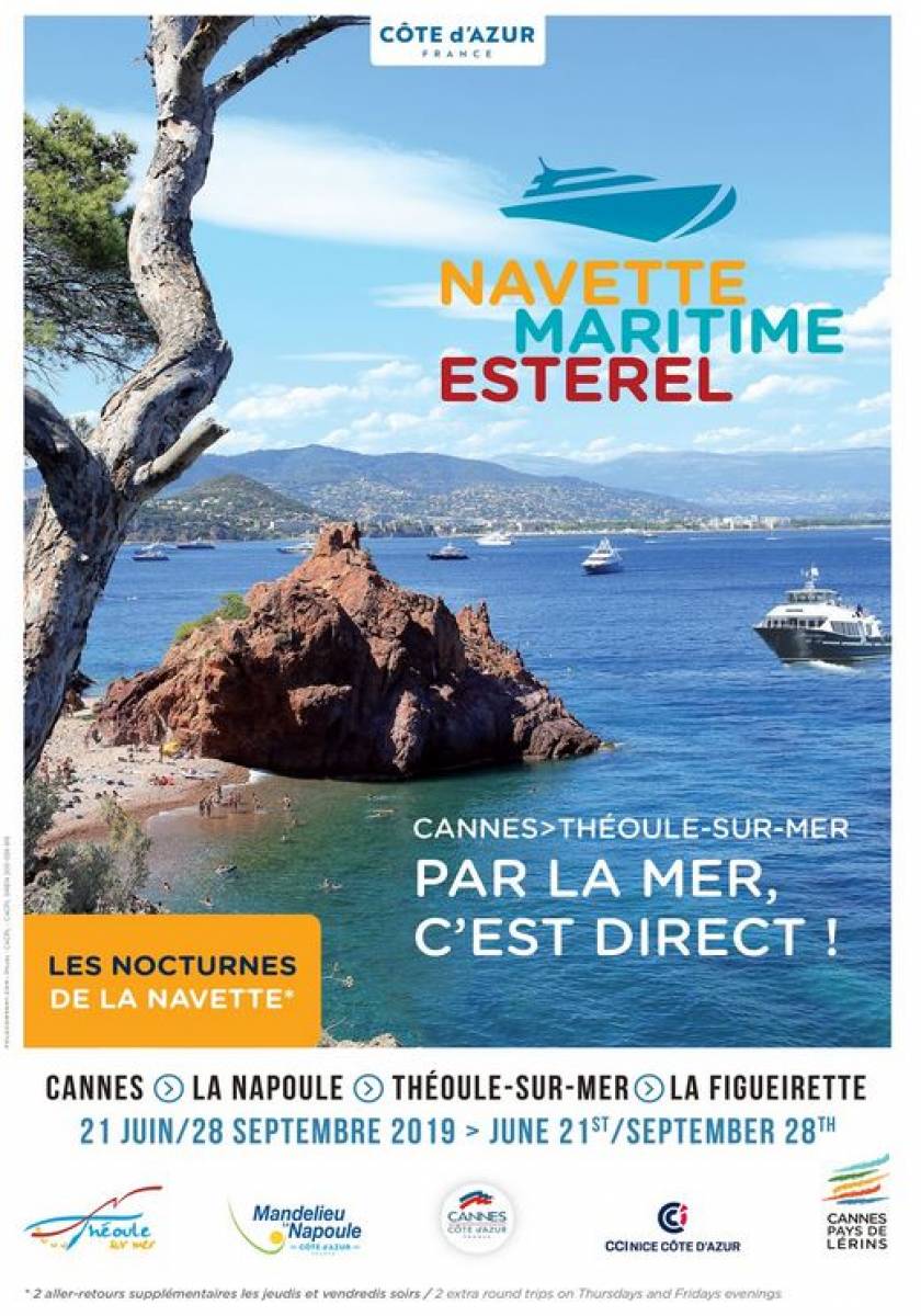 Le bateau Cannes-Mandelieu-Théoule en service pour tout l'été